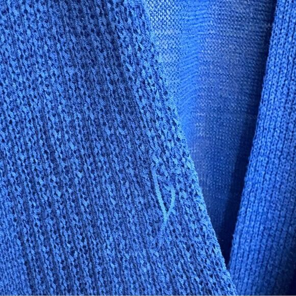 Chicos Blue Open Knit Cardigan Size 3 (Size XL 16/18) - Picture 6 of 8